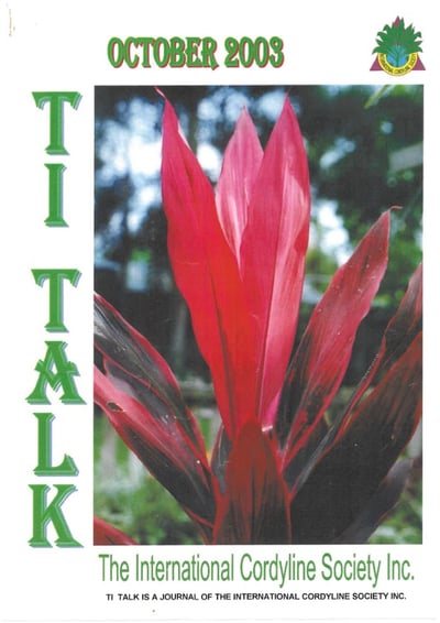 Ti Talk: October 2003